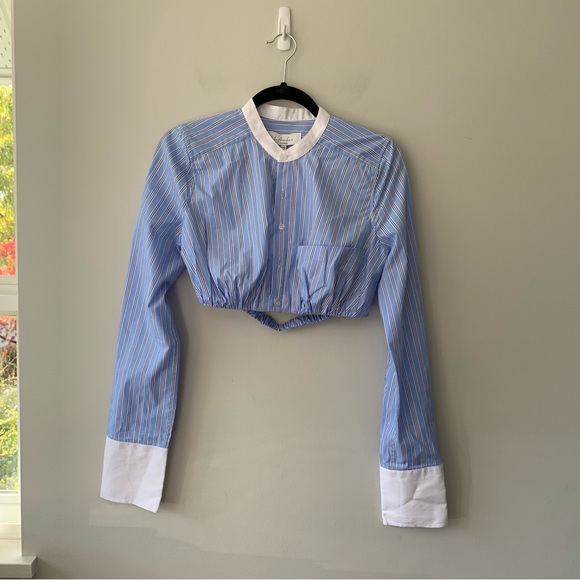 NWT L’Academie Fresh Stripe Bra Shirt - Picture 3 of 4